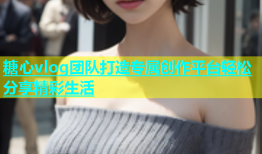 糖心vlog团队打造专属创作平台轻松分享精彩生活