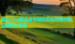 糖心vlog新品发布轻松剪辑高效分享记录精彩生活