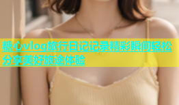 糖心vlog旅行日记记录精彩瞬间轻松分享美好旅途体验