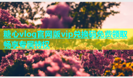 糖心vlog官网版vip兑换码免费领取畅享专属特权